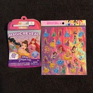 DISNEY Princess Magic Reveal Fun Pad & Hologram Stickers NEW